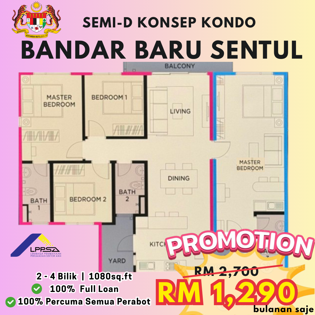 KL Affordable Dream House Facebook ad: RM 3,300 Gaji Bersih apply