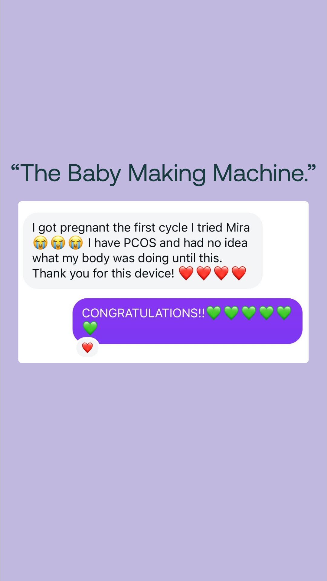 Mira Fertility Facebook ad