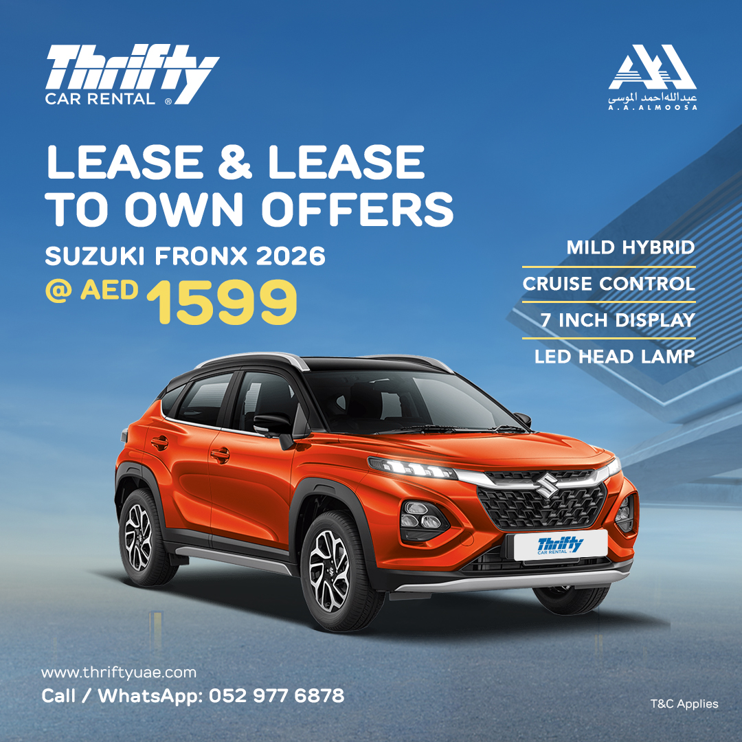 Thrifty Car Rental UAE Facebook ad