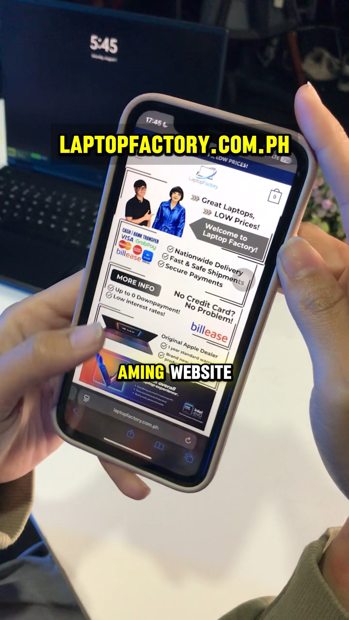 Laptop Factory Facebook ad: Nationwide Delivery!