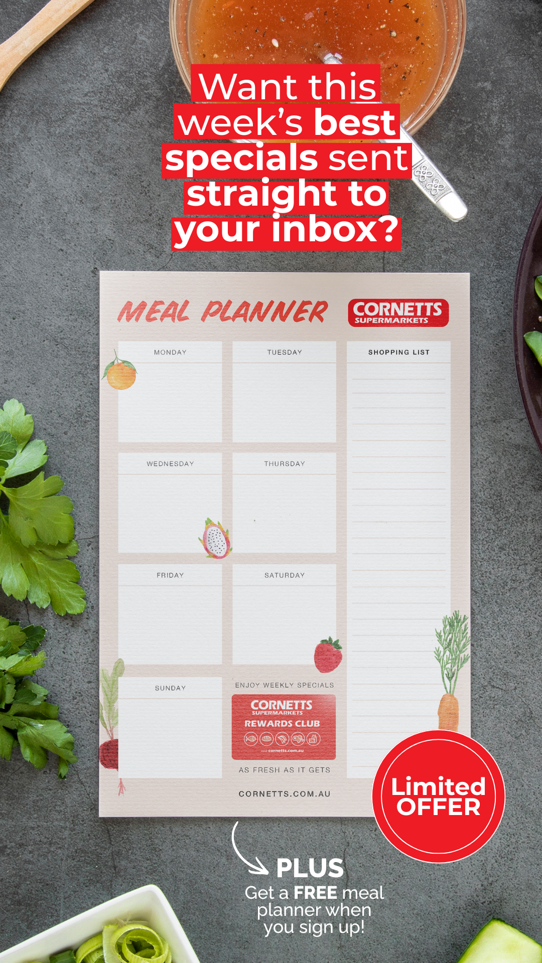 Cornetts Supermarkets Facebook ad from Jun 5, 2026