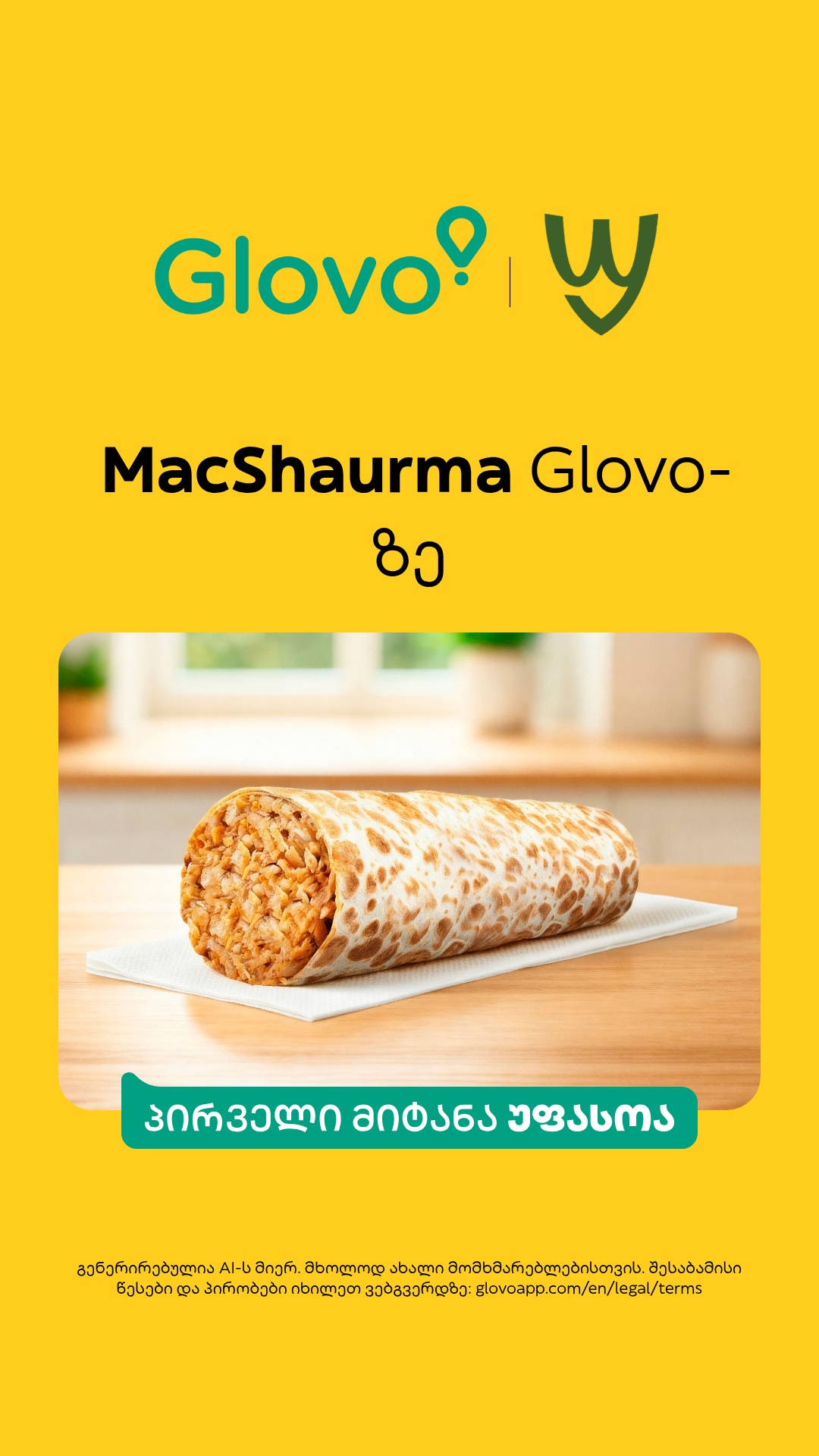 Glovo Facebook ad