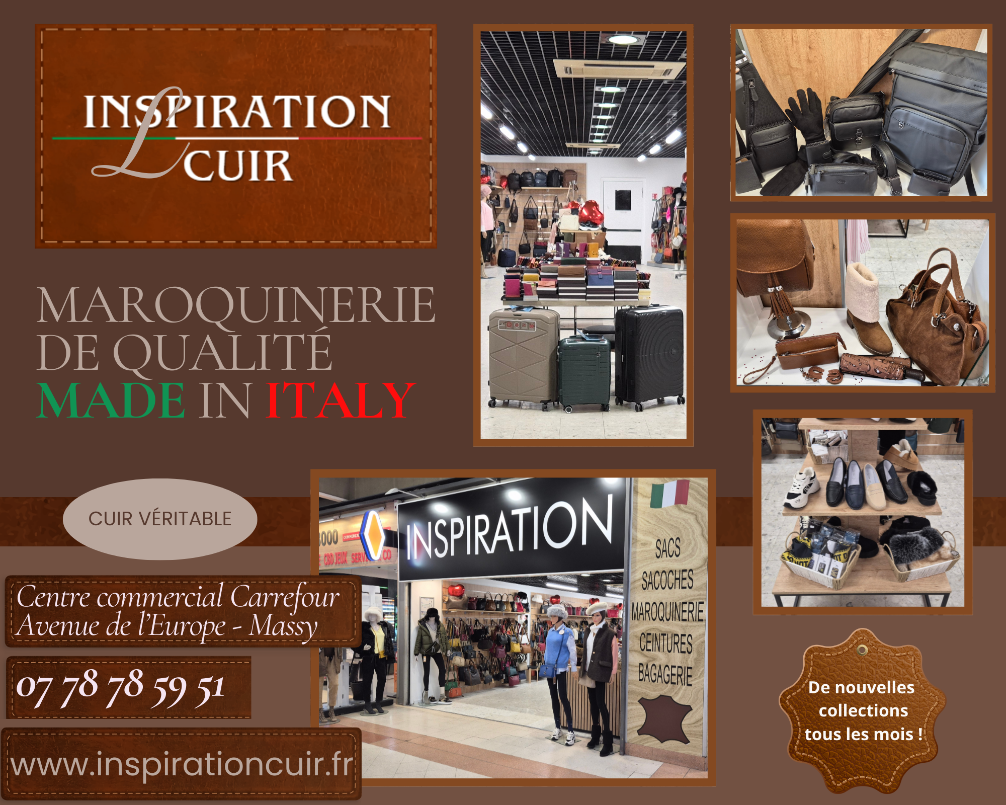 Inspiration cuir Facebook ad: Inspiration Cuir vous propose le meilleur du cuir…