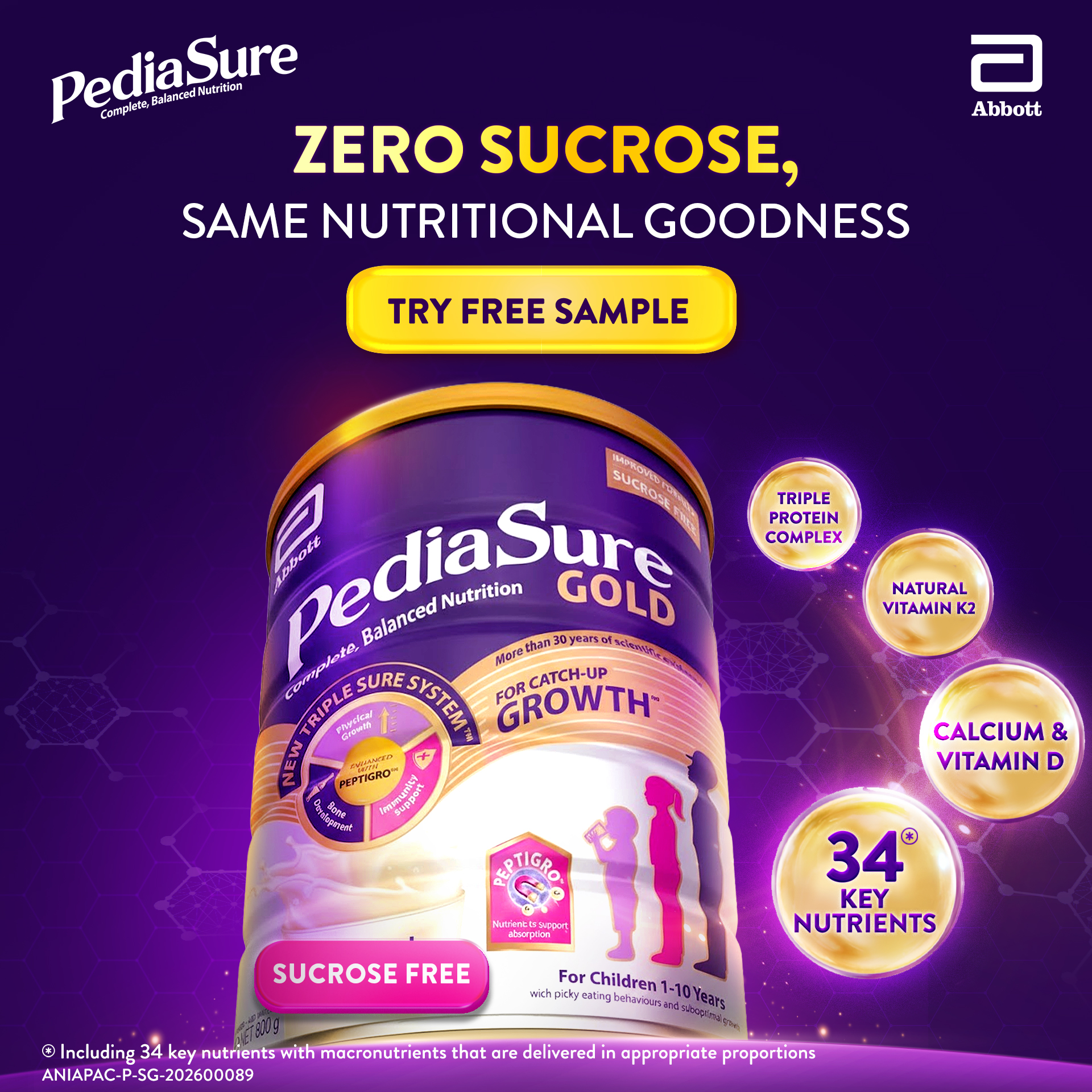 PediaSure SG Facebook ad