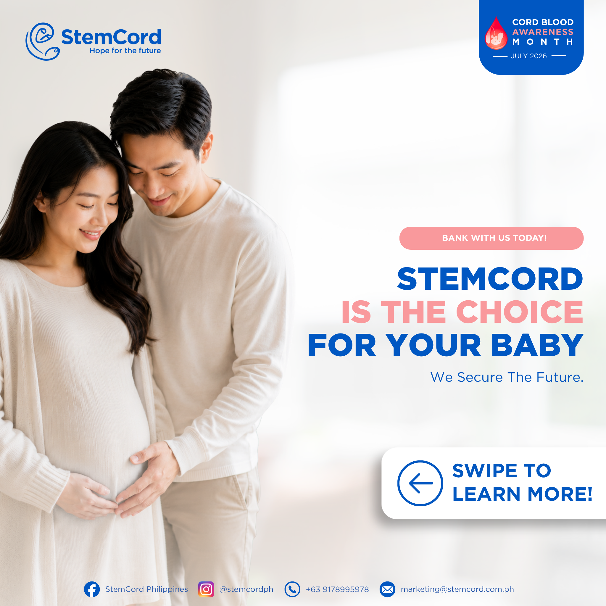 StemCord Philippines Facebook ad: Cord Blood Awareness Month | Choose StemCord, the…