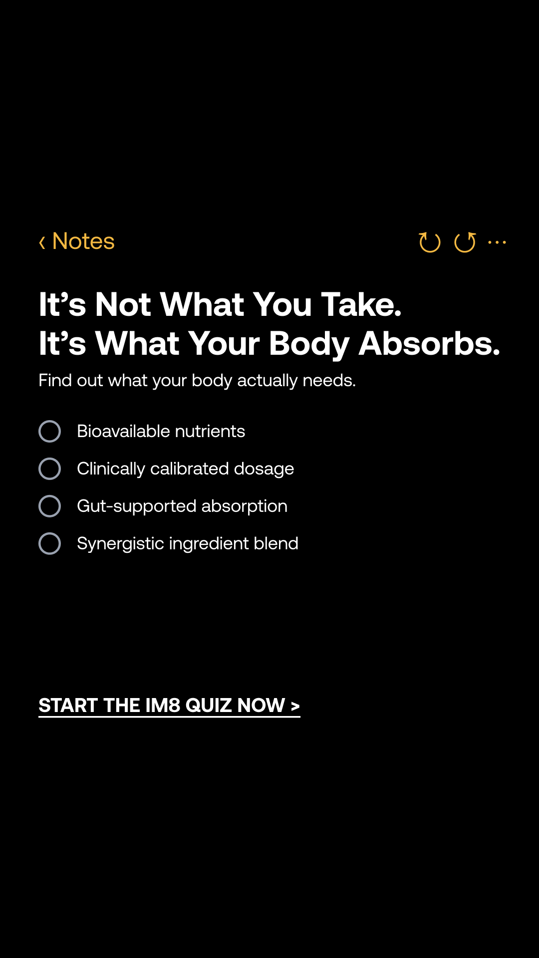 IM8 Health Global Facebook ad