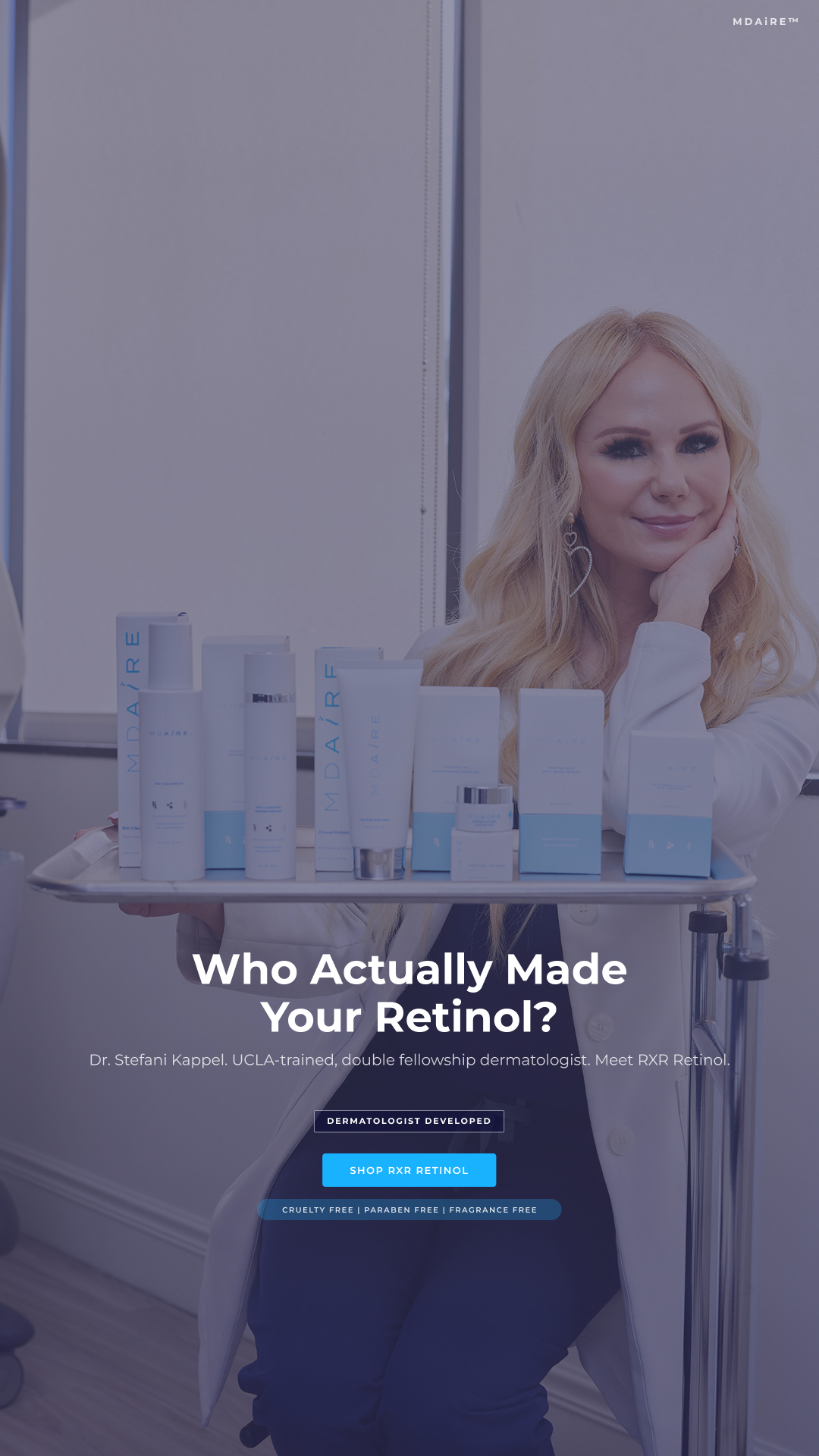 Mdaire skincare Facebook ad: A Dermatologist Built This