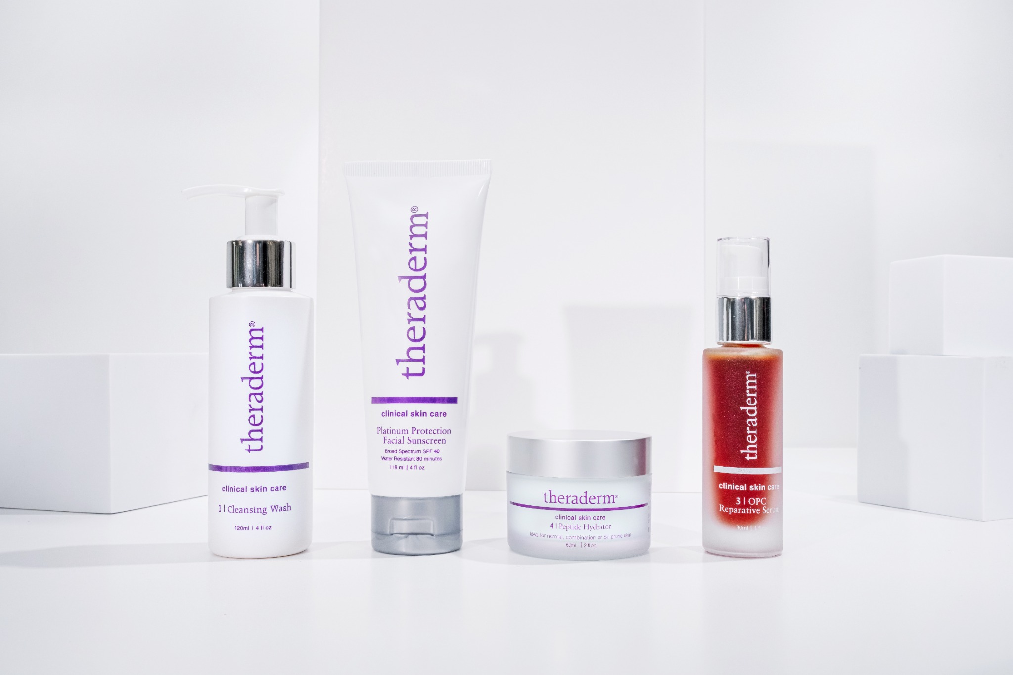 Theraderm Clinical Skin Care Facebook ad: Brighter days start with brighter skin.