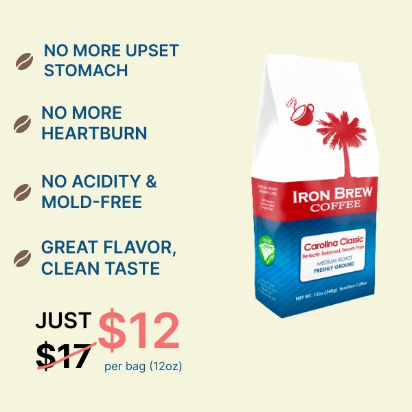Iron Brew Coffee Facebook ad from May 25, 2026