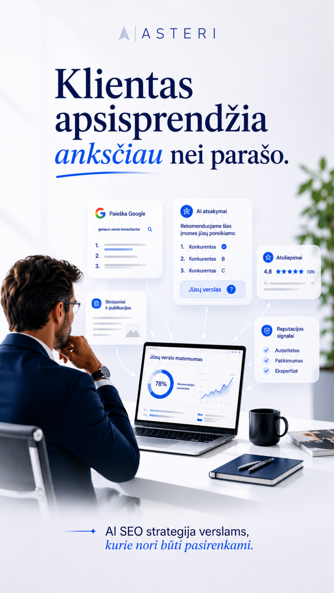 Digital authority agency Asteri Facebook ad