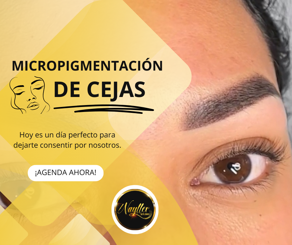 Nayller studio Facebook ad: Si no estás satisfecha con tus cejas y…