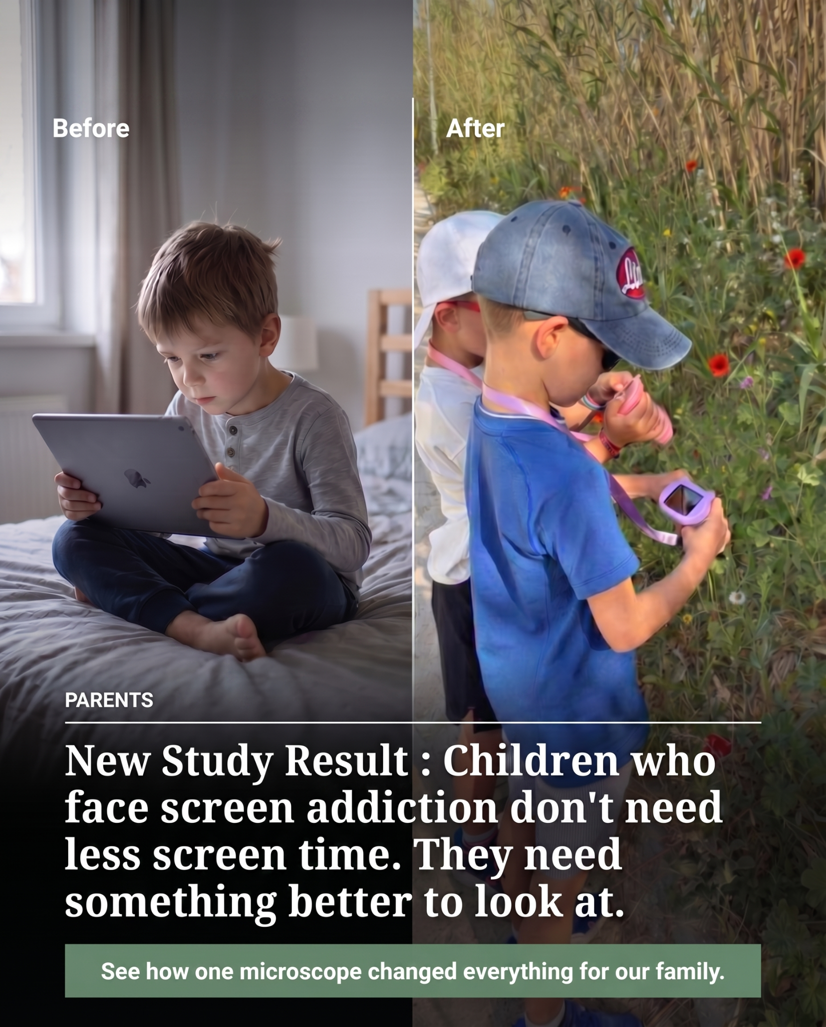 Kideo Facebook ad: Adventure Miscroscope
