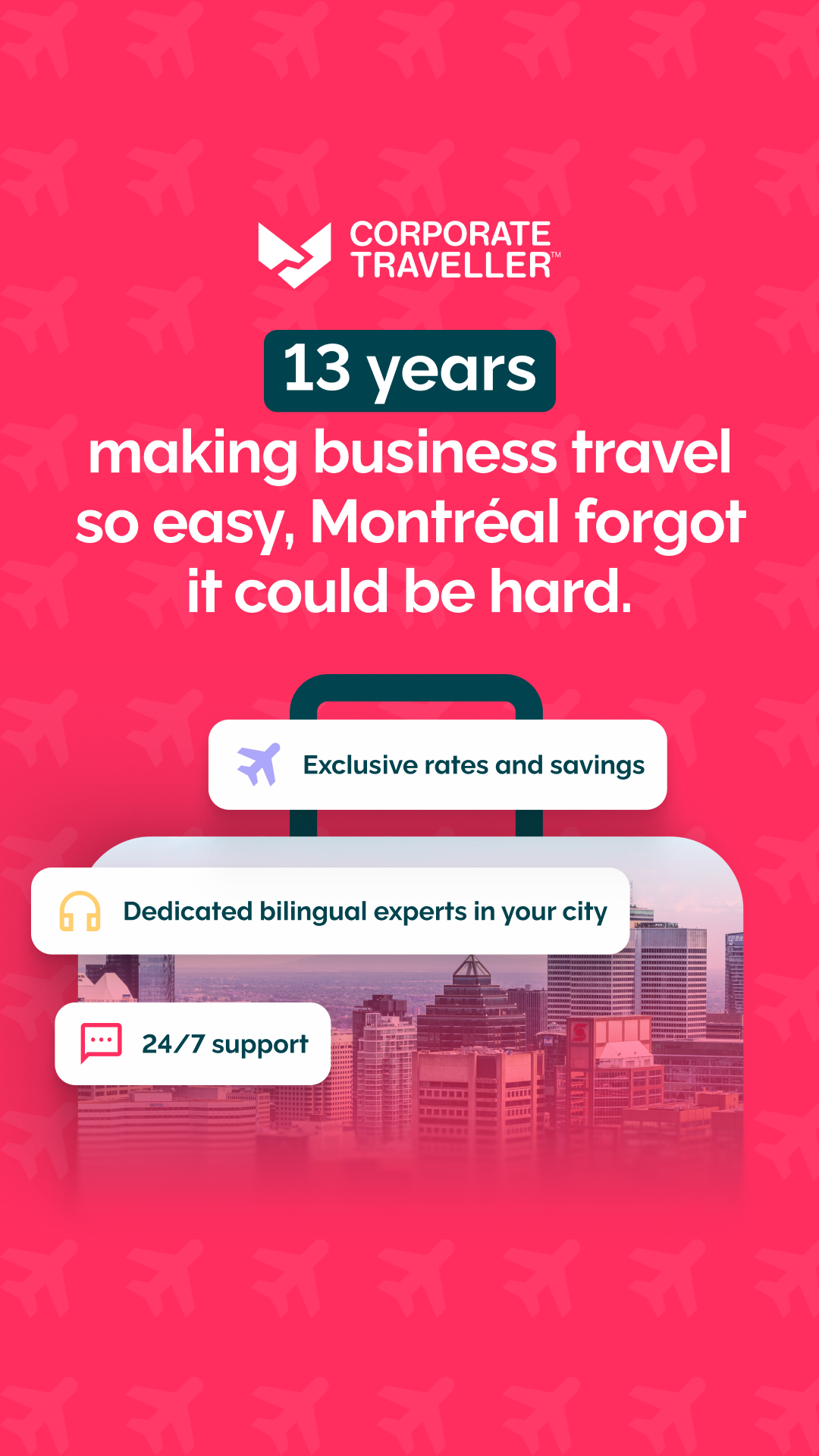 Corporate Traveller Canada Facebook ad