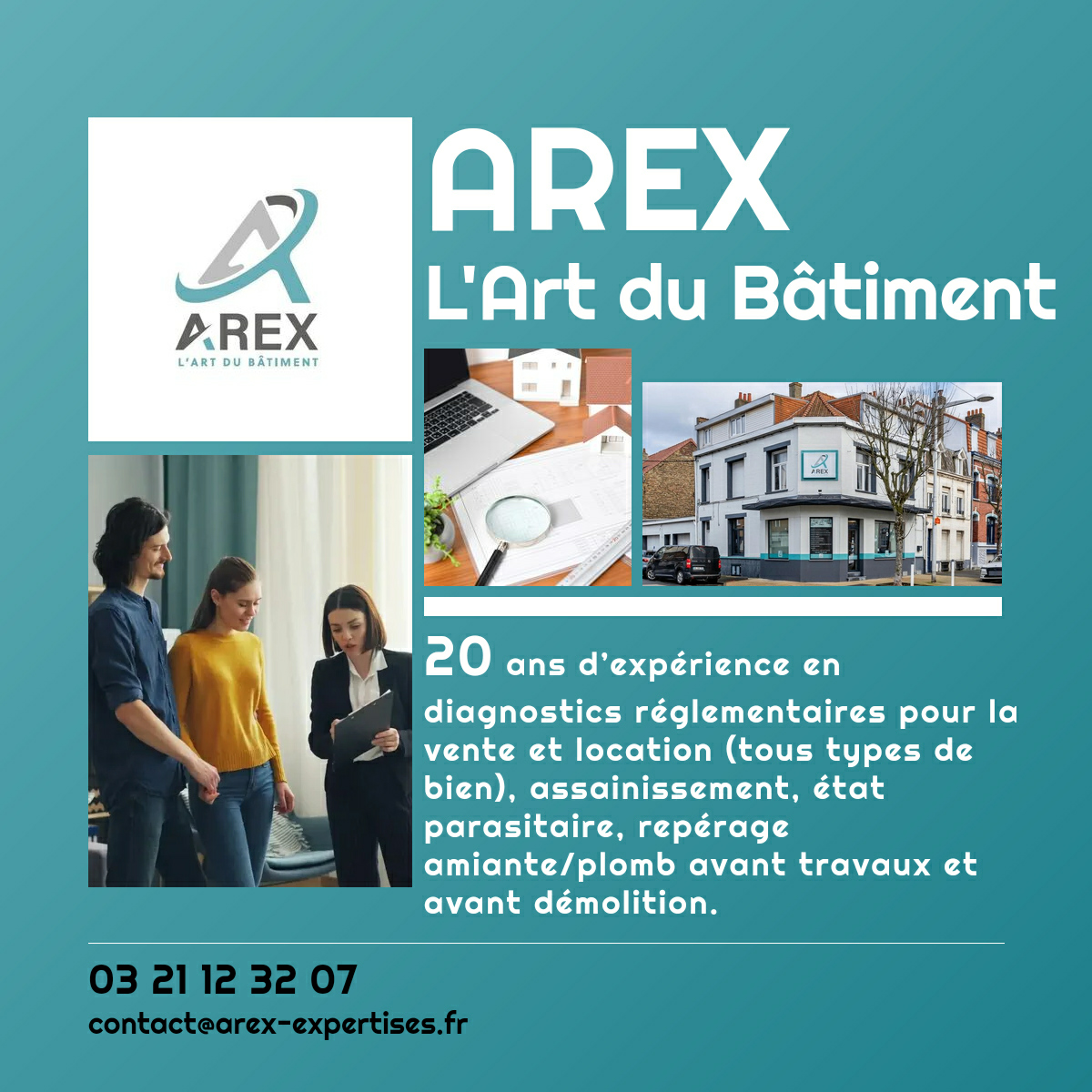 AREX - L'Art du Bâtiment Facebook ad: Arex Dunkerque - Diagnostic immobilier (adresse, horaires)