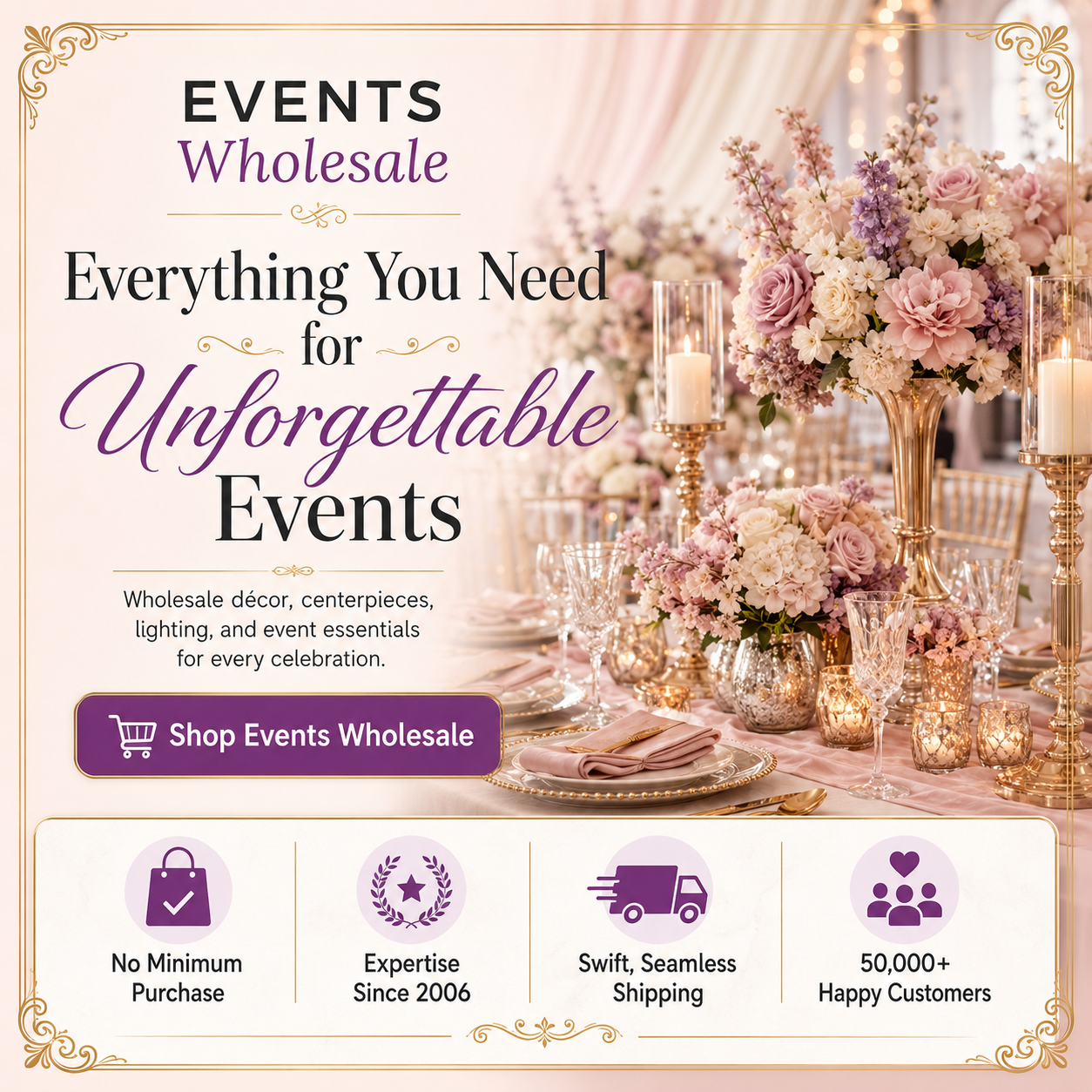 Events Wholesale Facebook ad