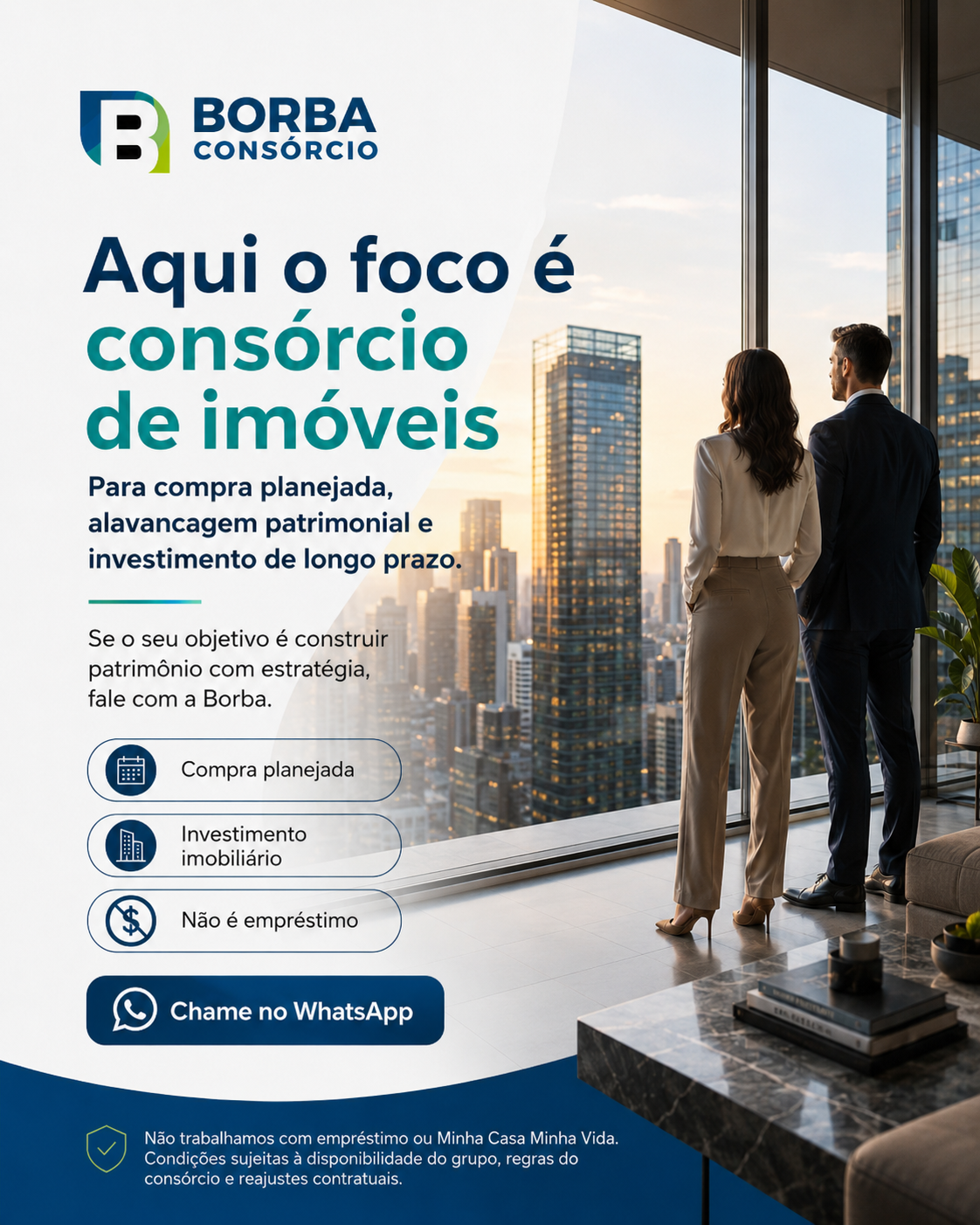 Borba Consórcio & Seguro Facebook ad: Construa patrimônio