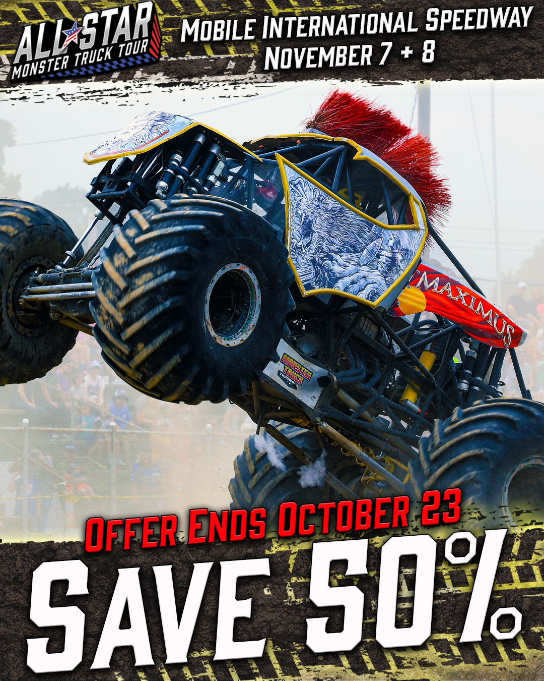 All Star Monster Truck Tour Facebook ad: Why pay 50% MORE for the exact same…