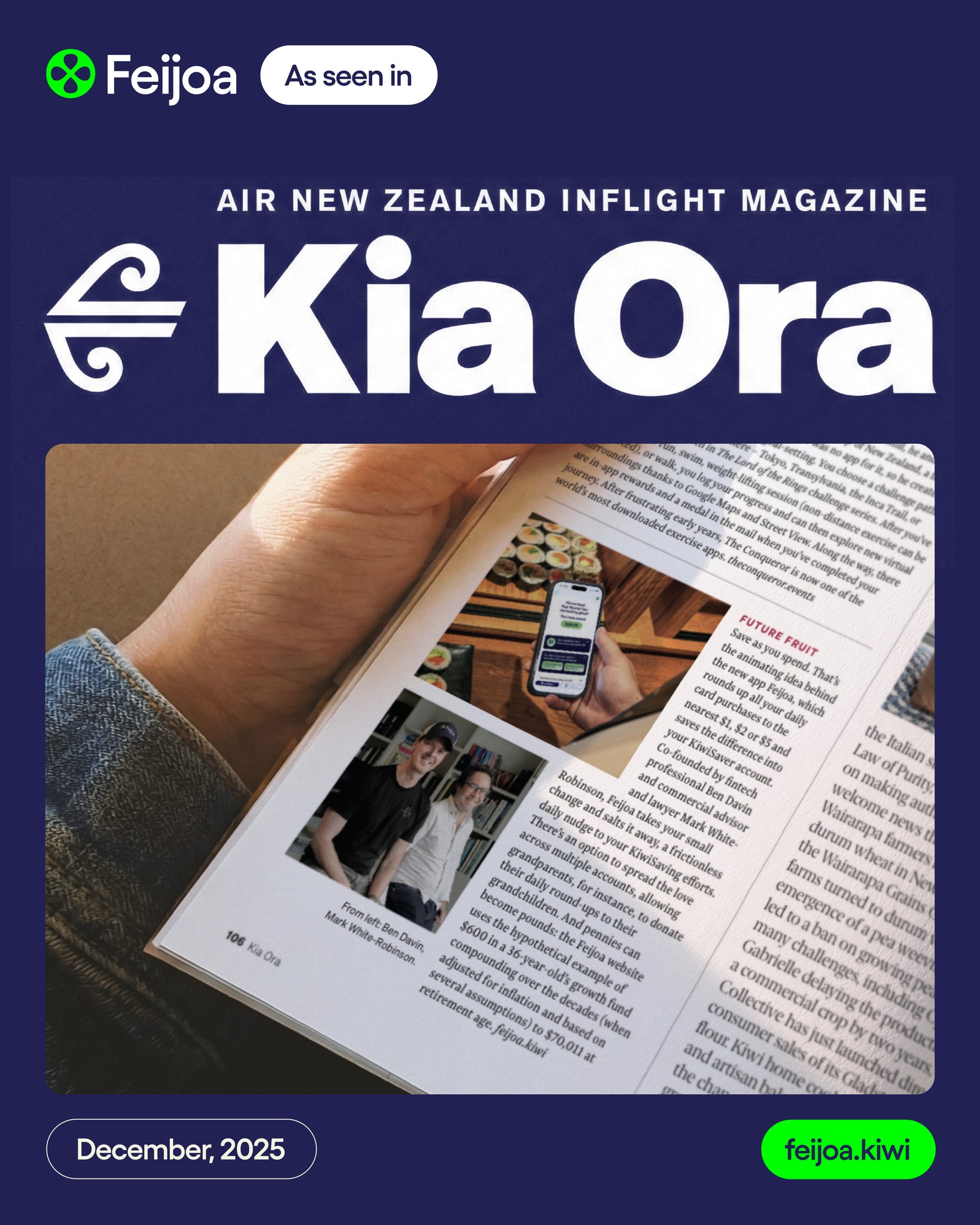 Feijoa Facebook ad: Feijoa | Save as You Spend