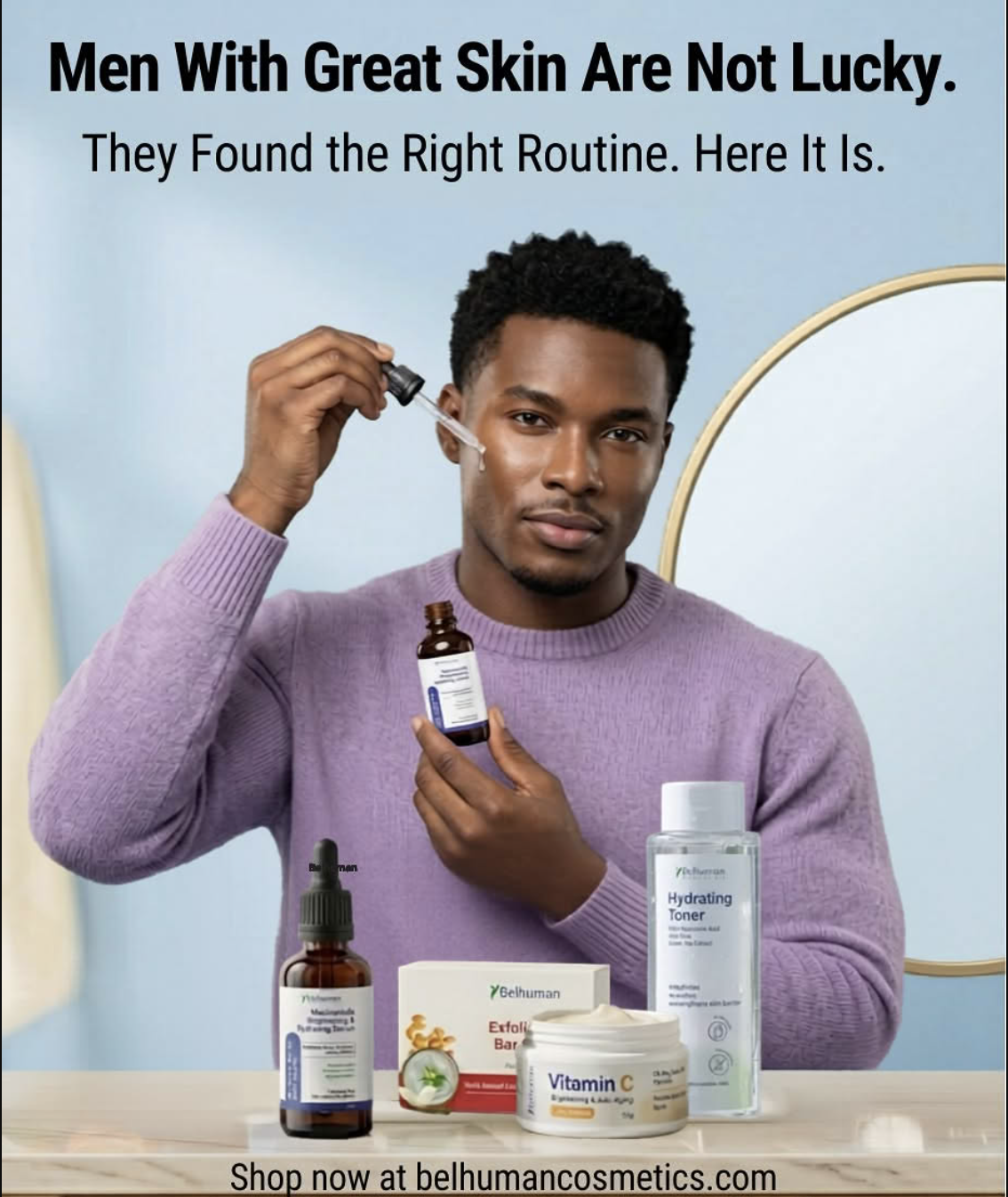 Belhuman Cosmetics Facebook ad: Your Complete Face Brightening Routine