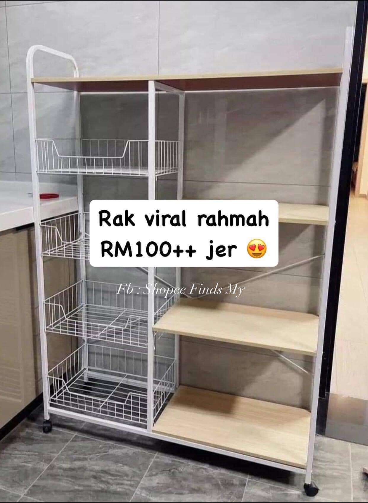 Shopee Finds My Facebook ad: Dalam banyak-banyak rak dapur, terpaling berkenan dengan…
