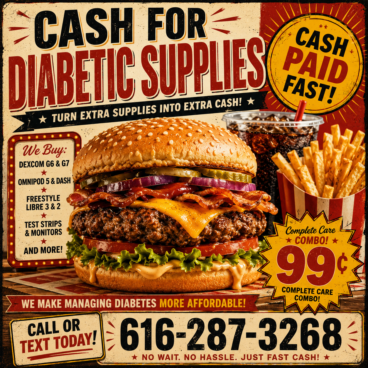 The Diabetic Influencer Facebook ad: Local to Grandville, MI