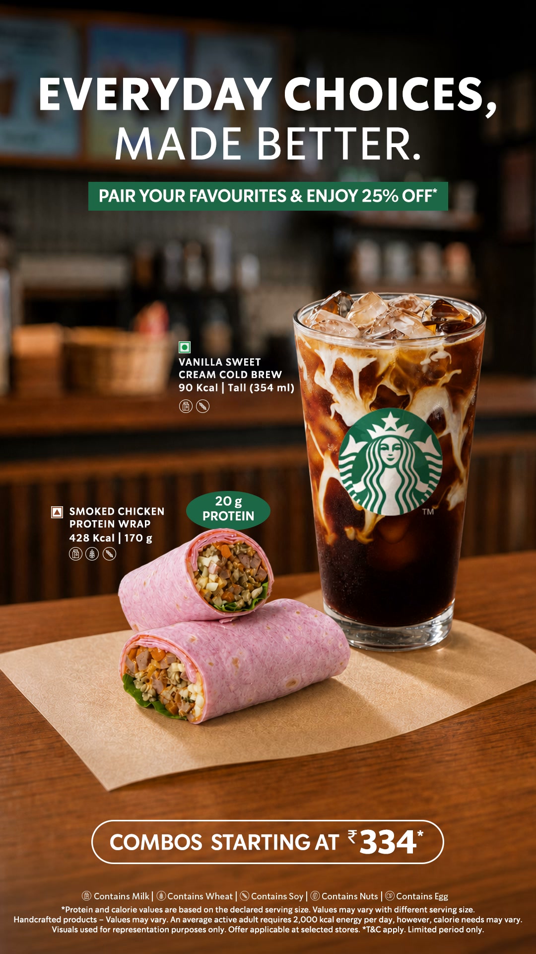 Starbucks India Facebook ad: Everyday, made better