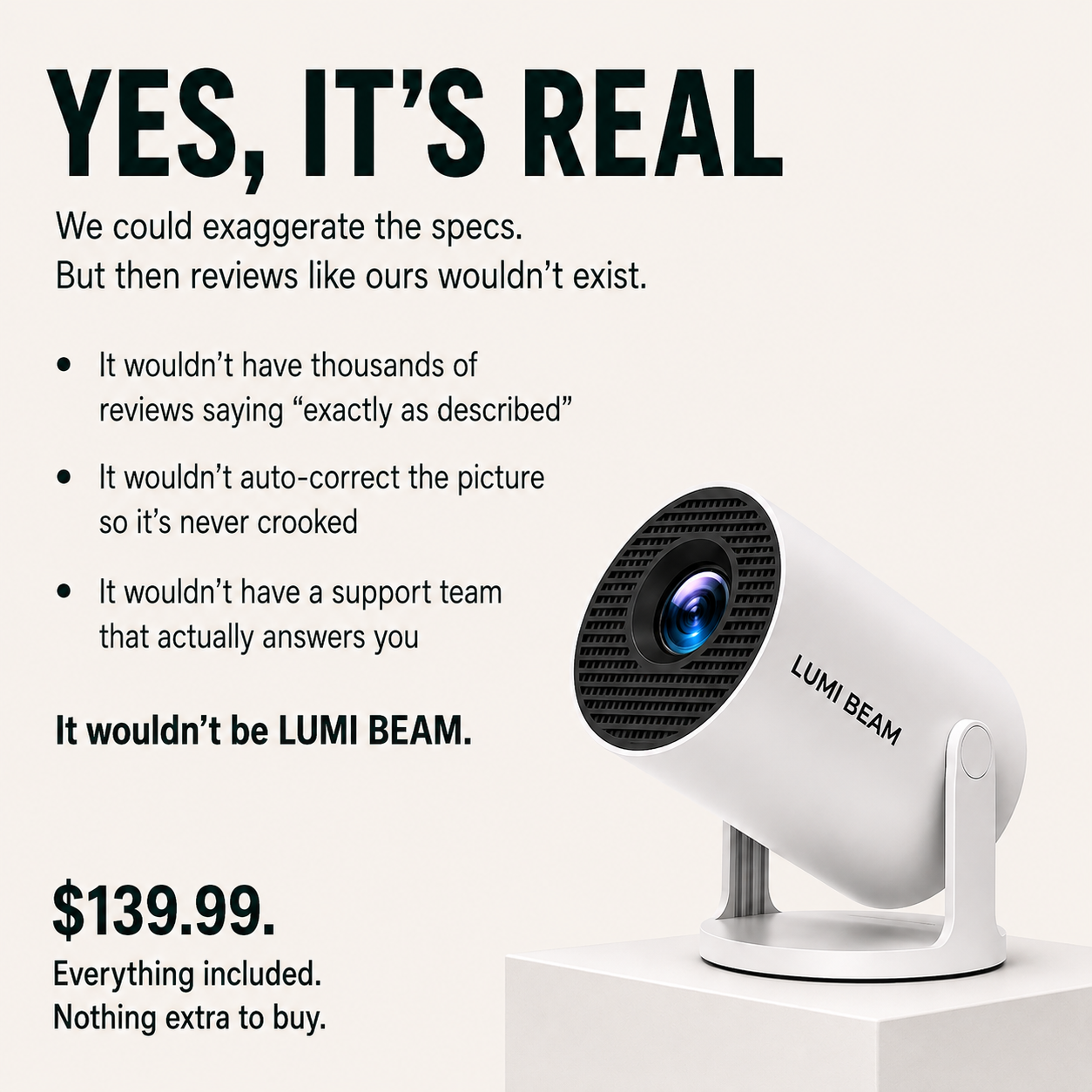 Lumi Beam Facebook ad