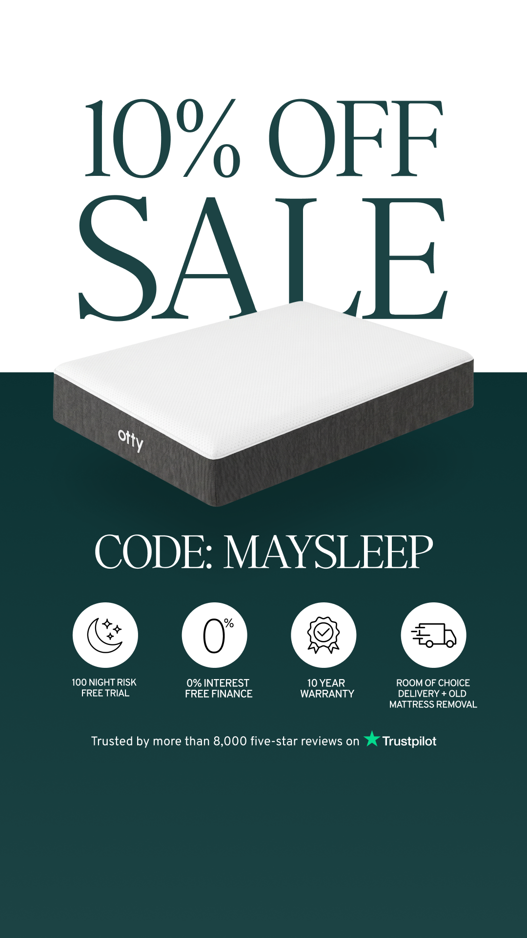 OTTY Mattress Facebook ad