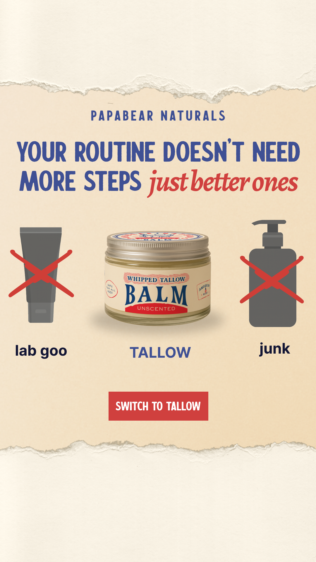 Papabear Naturals Facebook ad