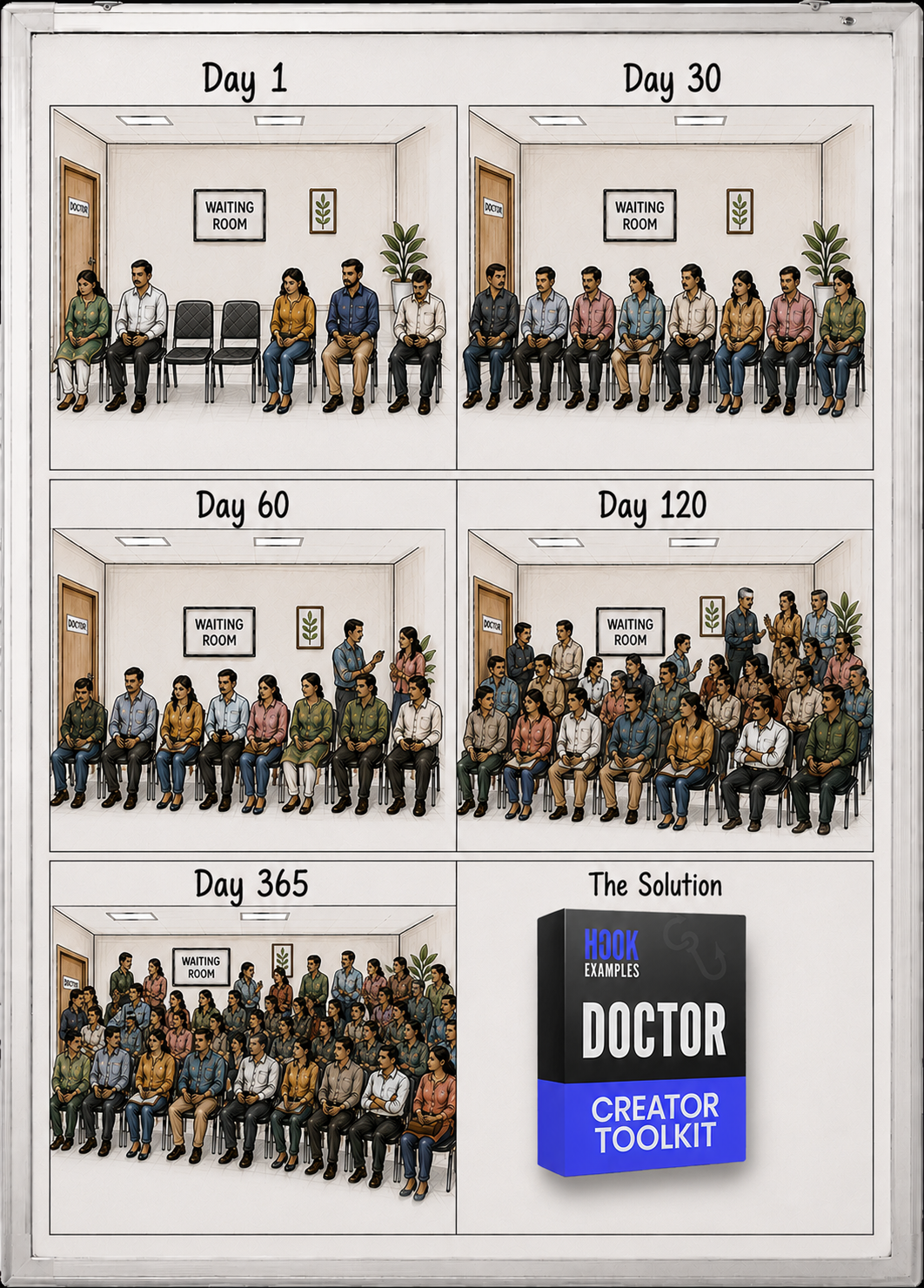 Hook Examples Facebook ad: Doctor Creator Toolkit: a Patient Conversion Engine