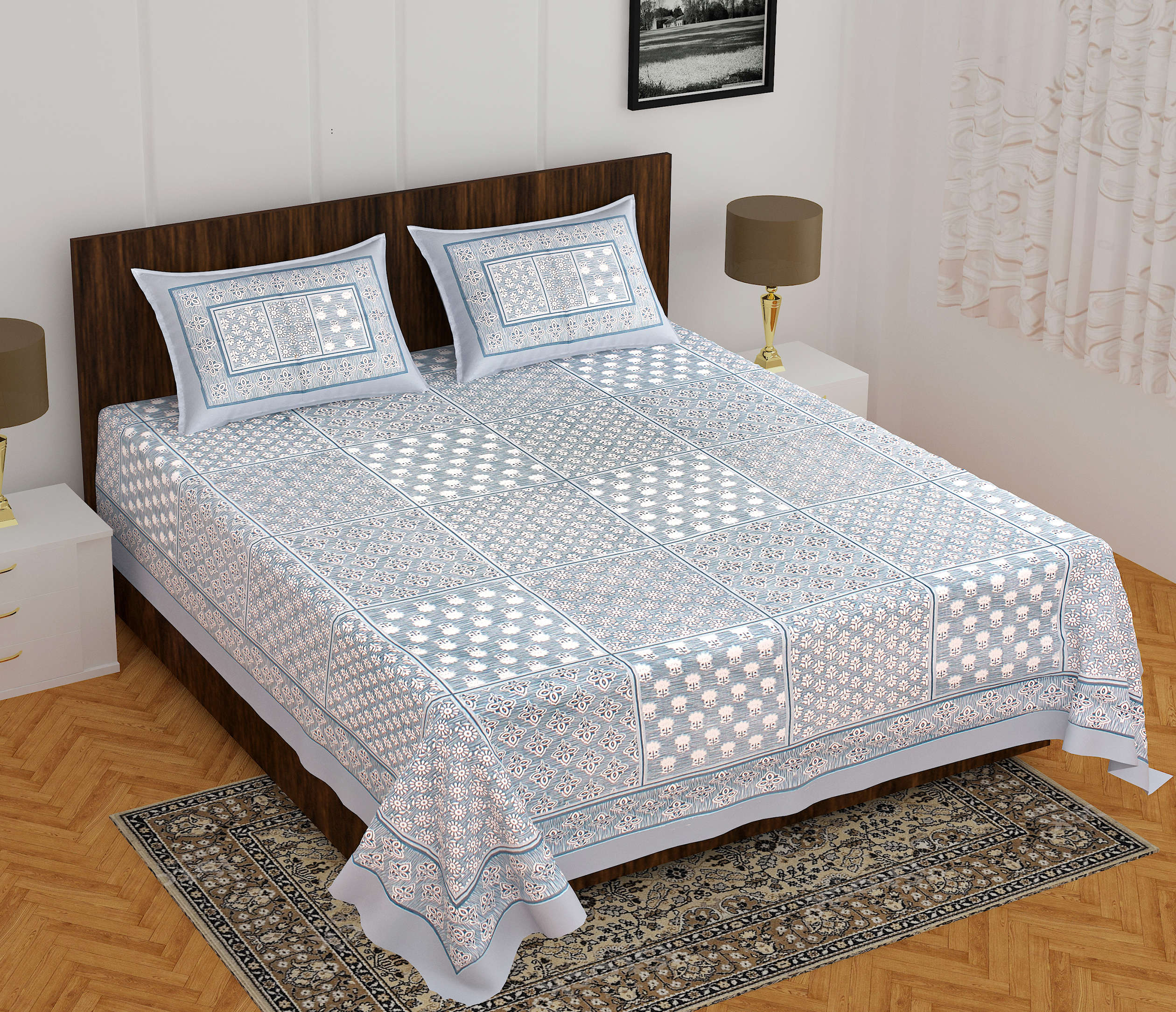 Jaipuri_bedsheets Facebook ad: 100% Cotton Free Delivery COD