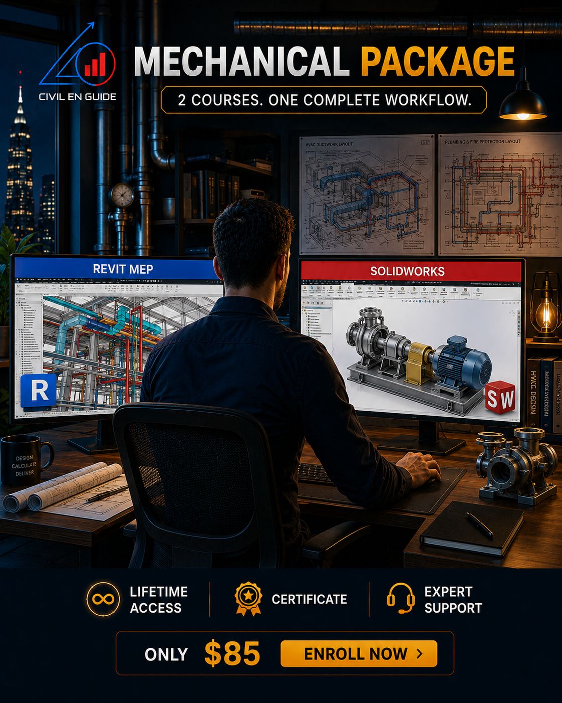 Civil Engineers Guide Facebook ad: عرض خاص لفترة محدودة: الباقة كاملة بـ 85$…