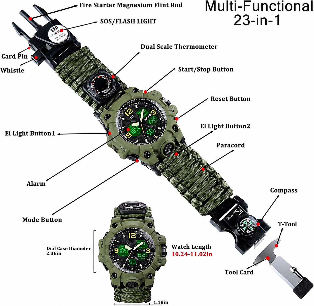 Essence Stores Facebook ad: 23 Functions. 1 Powerful Watch.