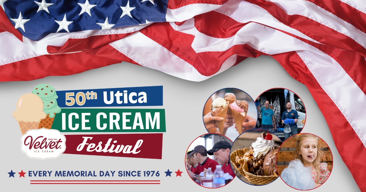Velvet Ice Cream Facebook ad: 50th Annual Utica Ice Cream Festival!