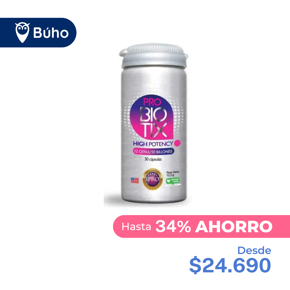 Buho Chile Facebook ad: ¡Es el momento de seguir ahorrando!
