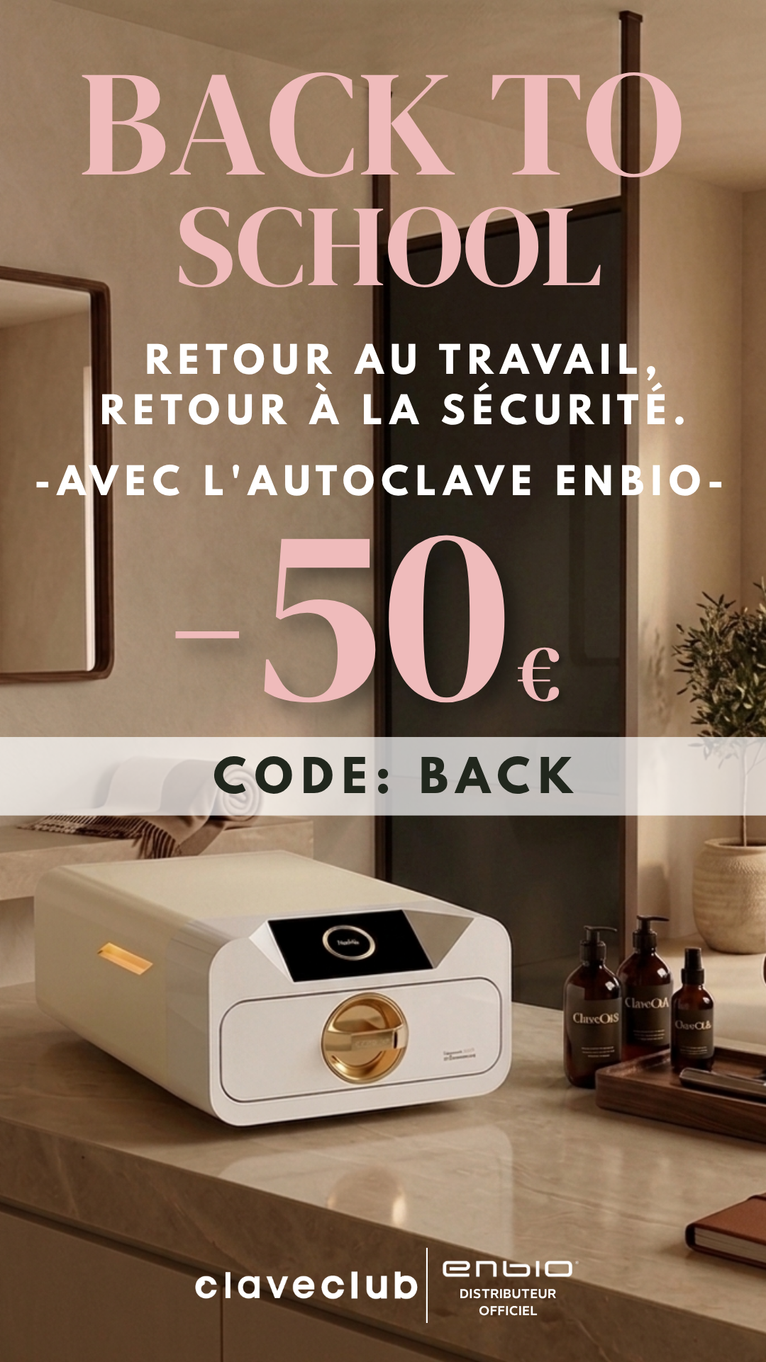ClaveClub Facebook ad: Septembre: code BACK