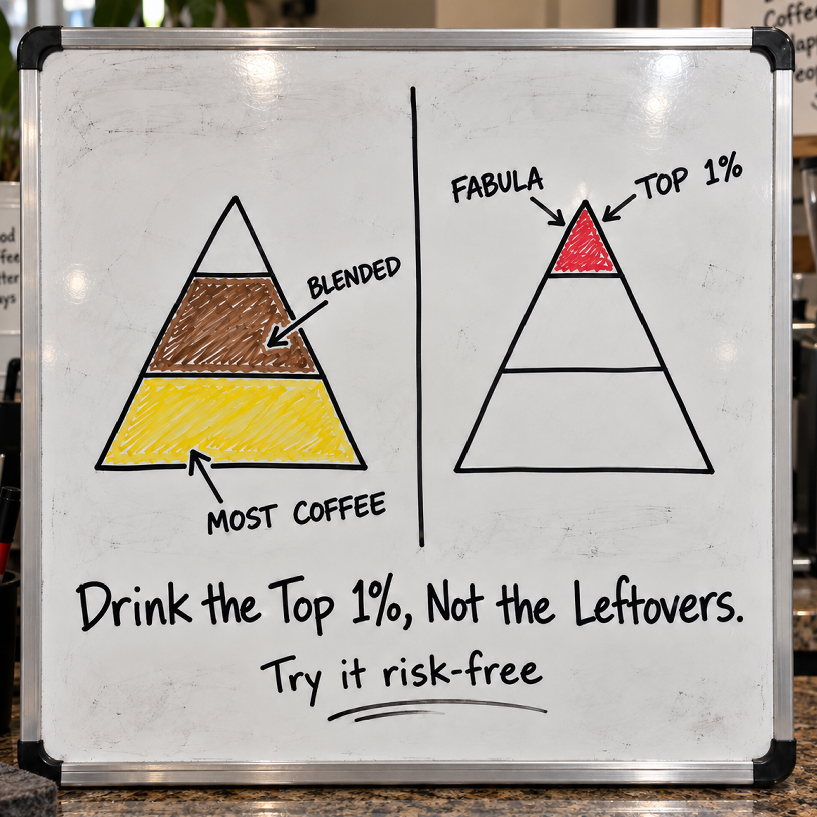 Fabula Coffee Facebook ad: Drink Clean Coffee, Feel Great