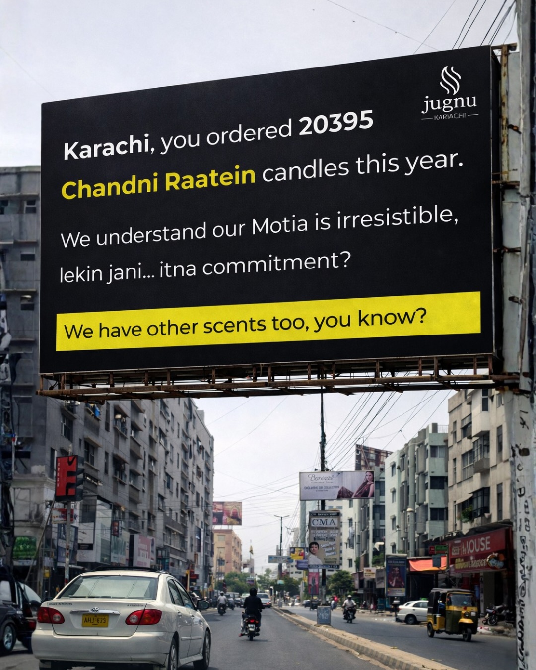 Jugnu Candle Facebook ad: Humne bhi laga diye apne billboards.