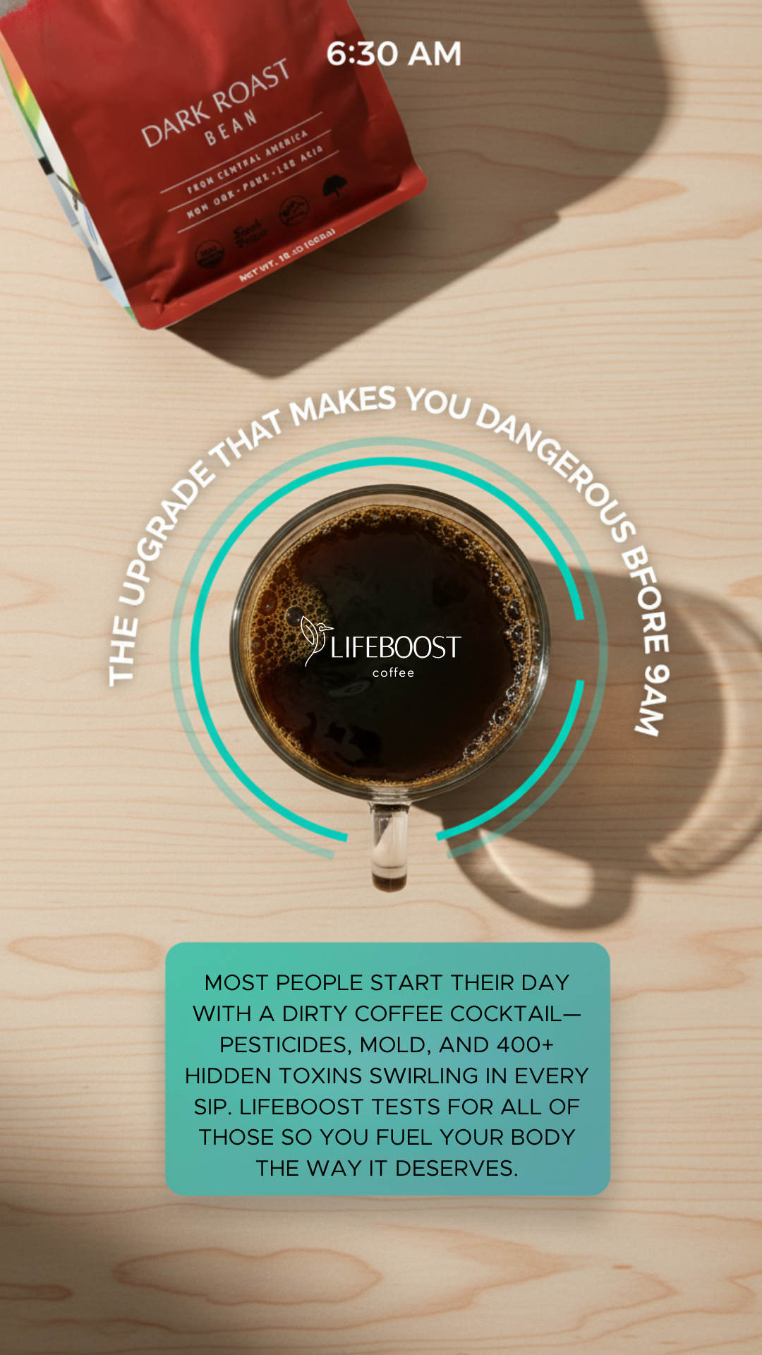 Lifeboost Coffee Facebook ad