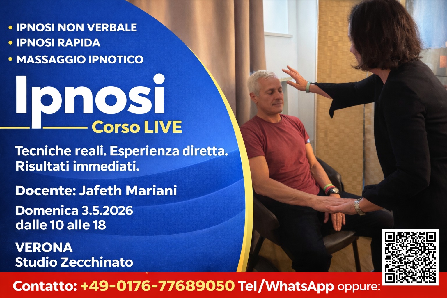 Jafeth Mariani Facebook ad: Corso di ipnosi e Massaggio Ipnotico | Hypnose Erfolg