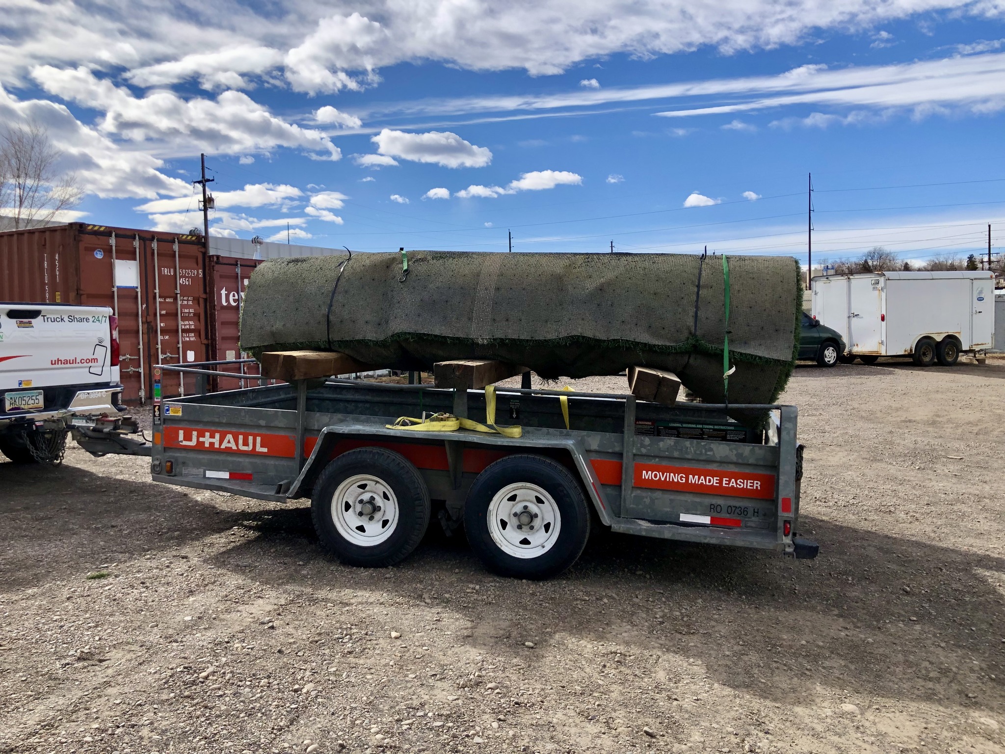 Sarah Craig Miller Facebook ad: Water Free Grass! Commercial Grade Turf Rolls 7'x50'