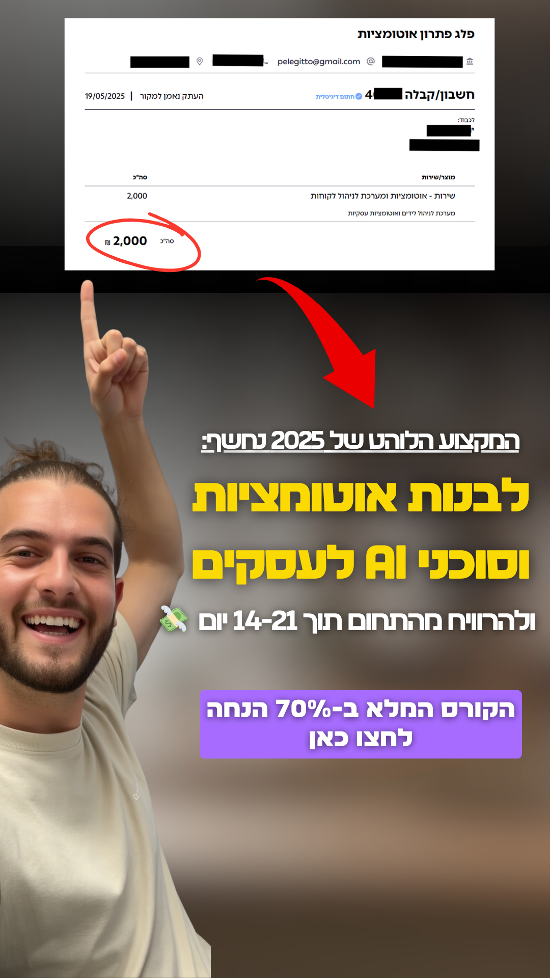 אוטומציות מתקדמות לעסקים - Peleg Auto Facebook ad