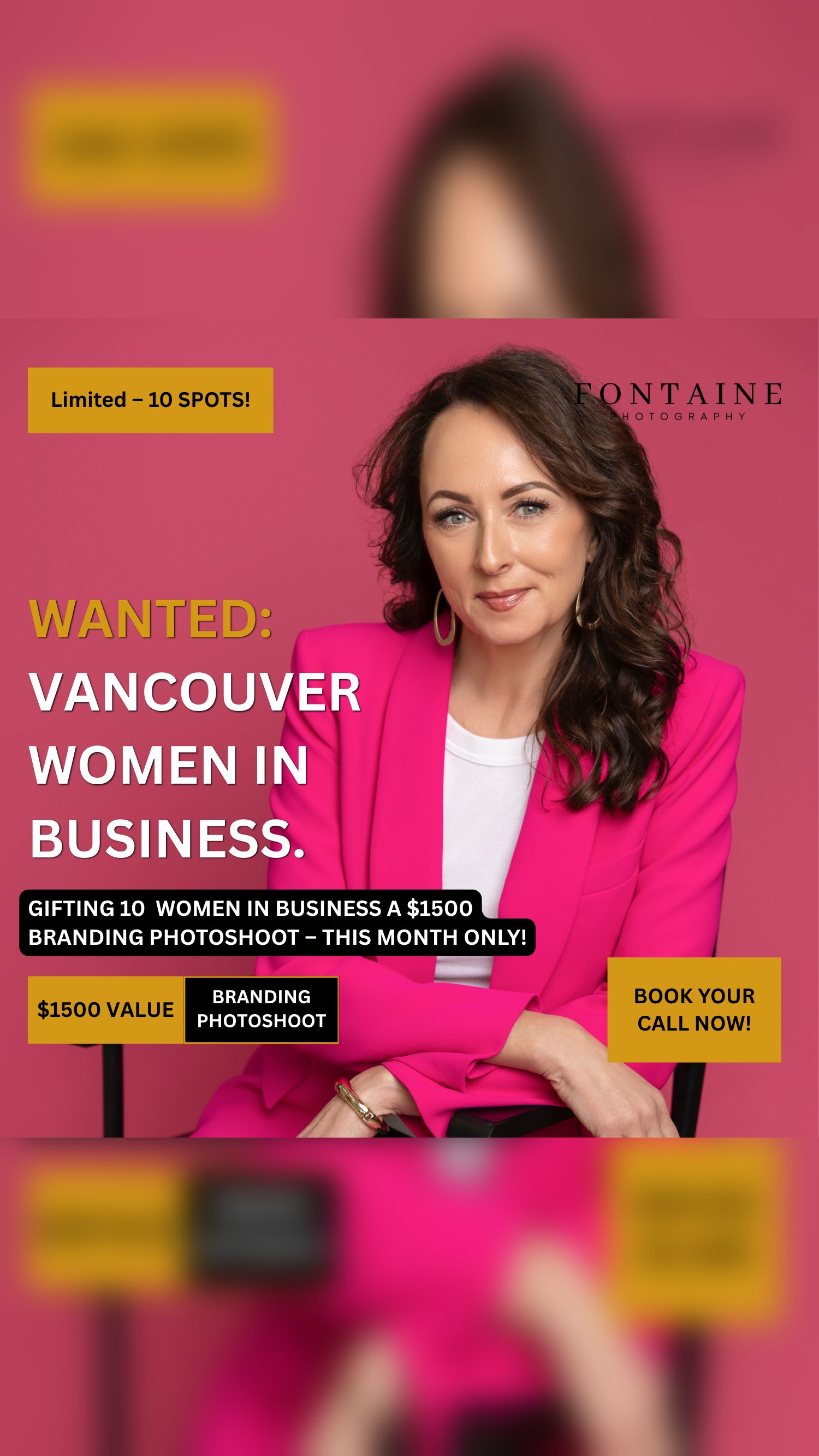 Fontaine Photography - Vancouver Portrait Studio Facebook ad from May 5, 2026