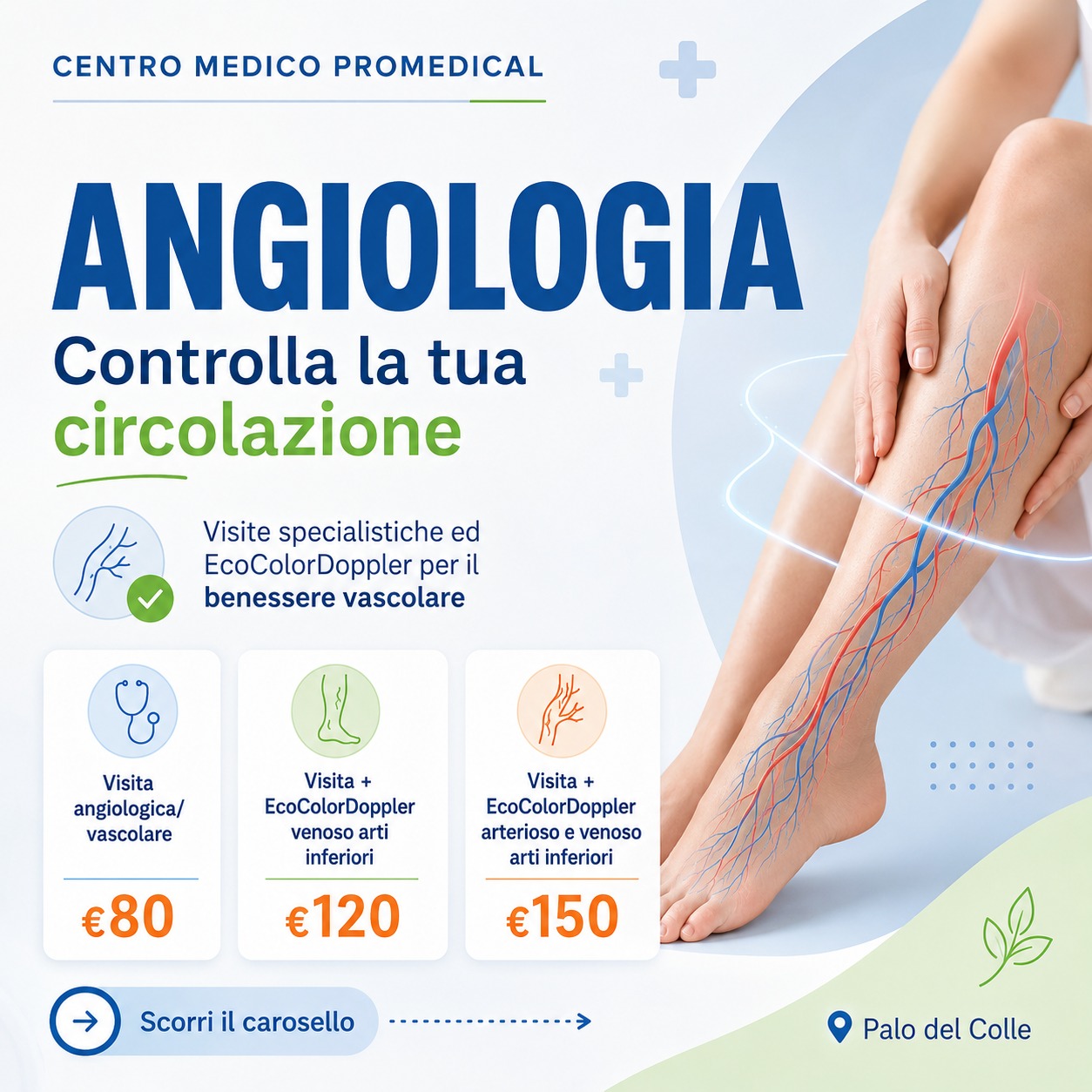 Centro medico Promedical Facebook ad: Controlla la circolazione delle gambe