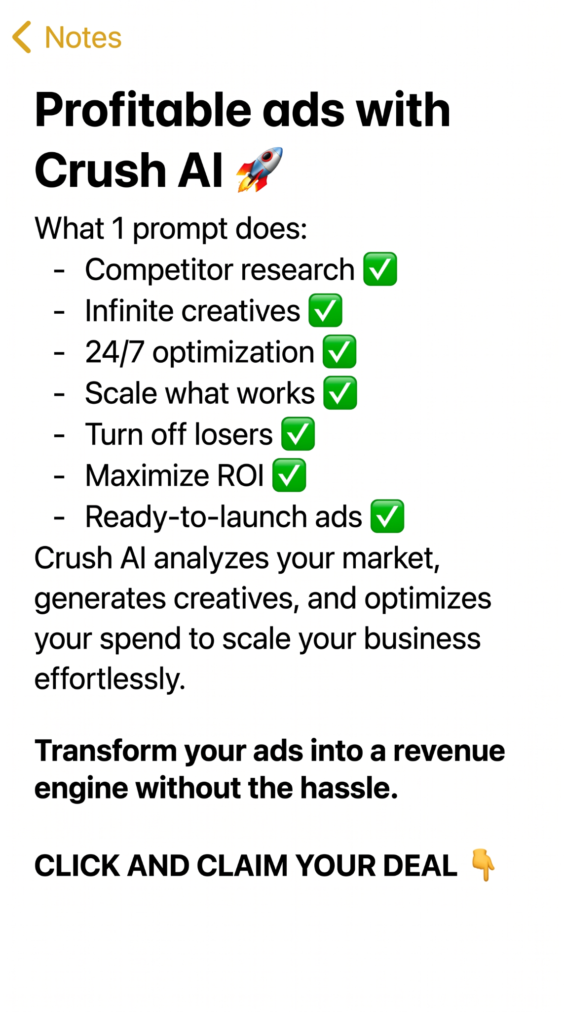 trycrush.ai Facebook ad