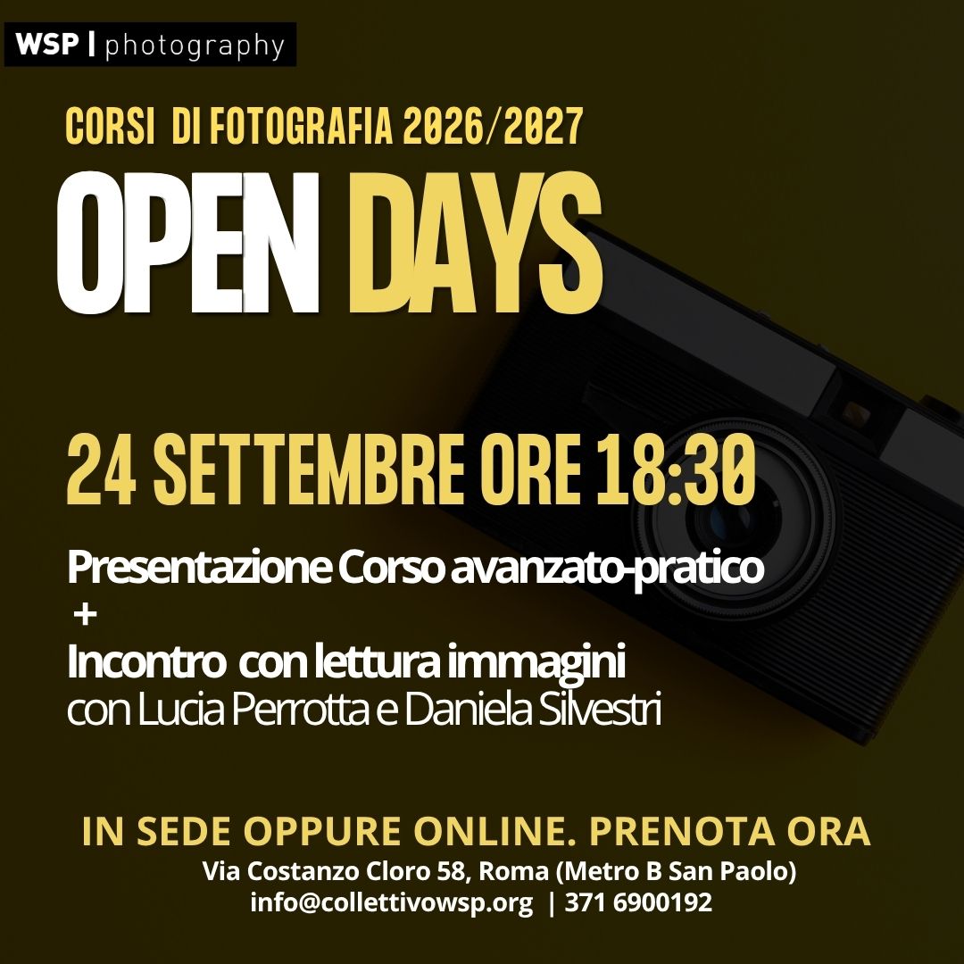 WSP Photography Facebook ad: Open Day corso di fotografia avanzato-pratico