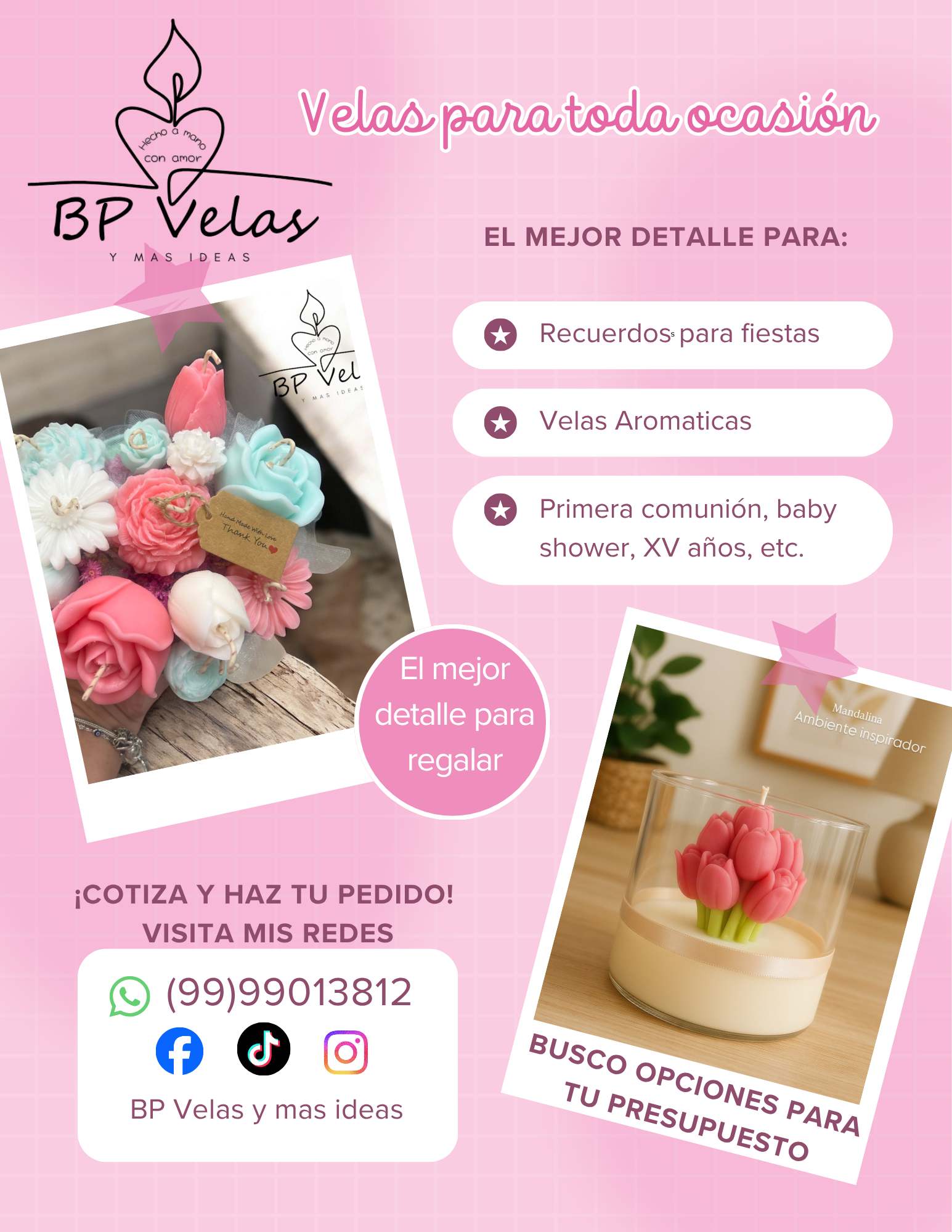 BP Velas y mas ideas Facebook ad: Haz de este día especial un recuerdo inolvidable!