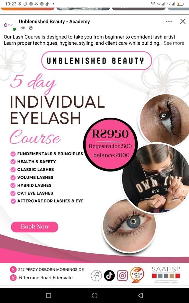 Unblemished Beauty Facebook ad from Mar 23, 2026