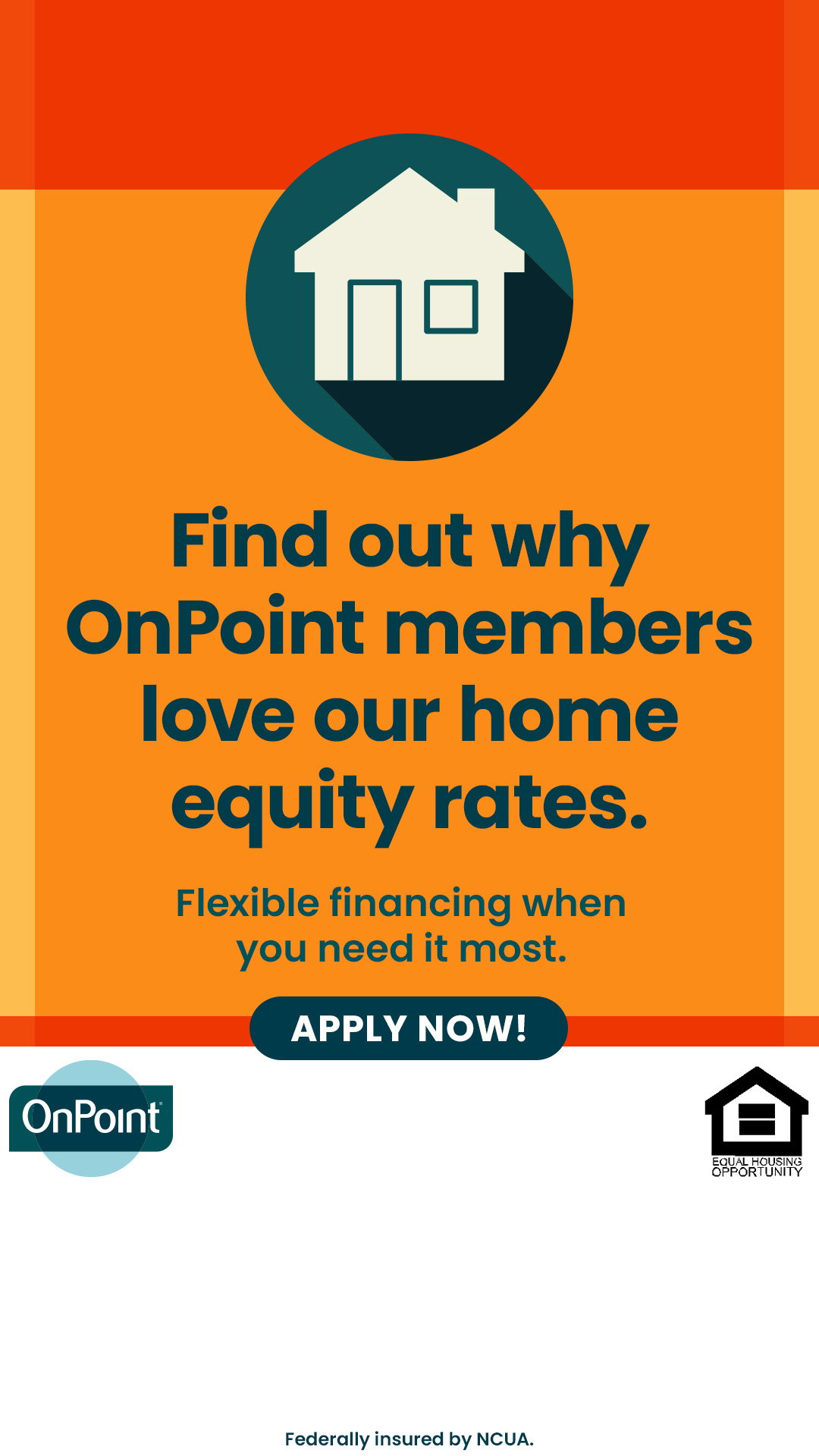 OnPoint Community Credit Union Facebook ad: The Options and Flexibility You Need