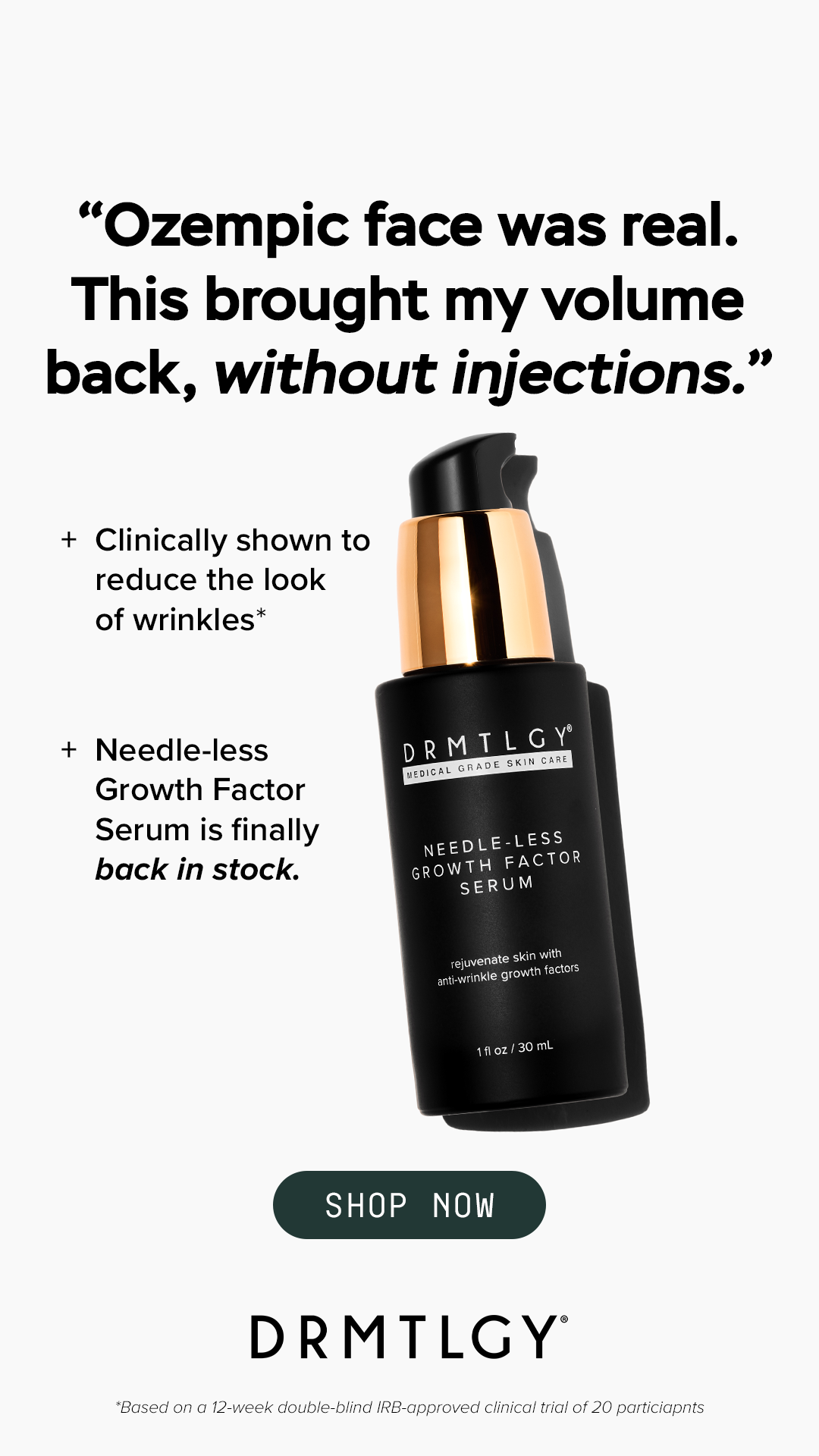 DRMTLGY Facebook ad